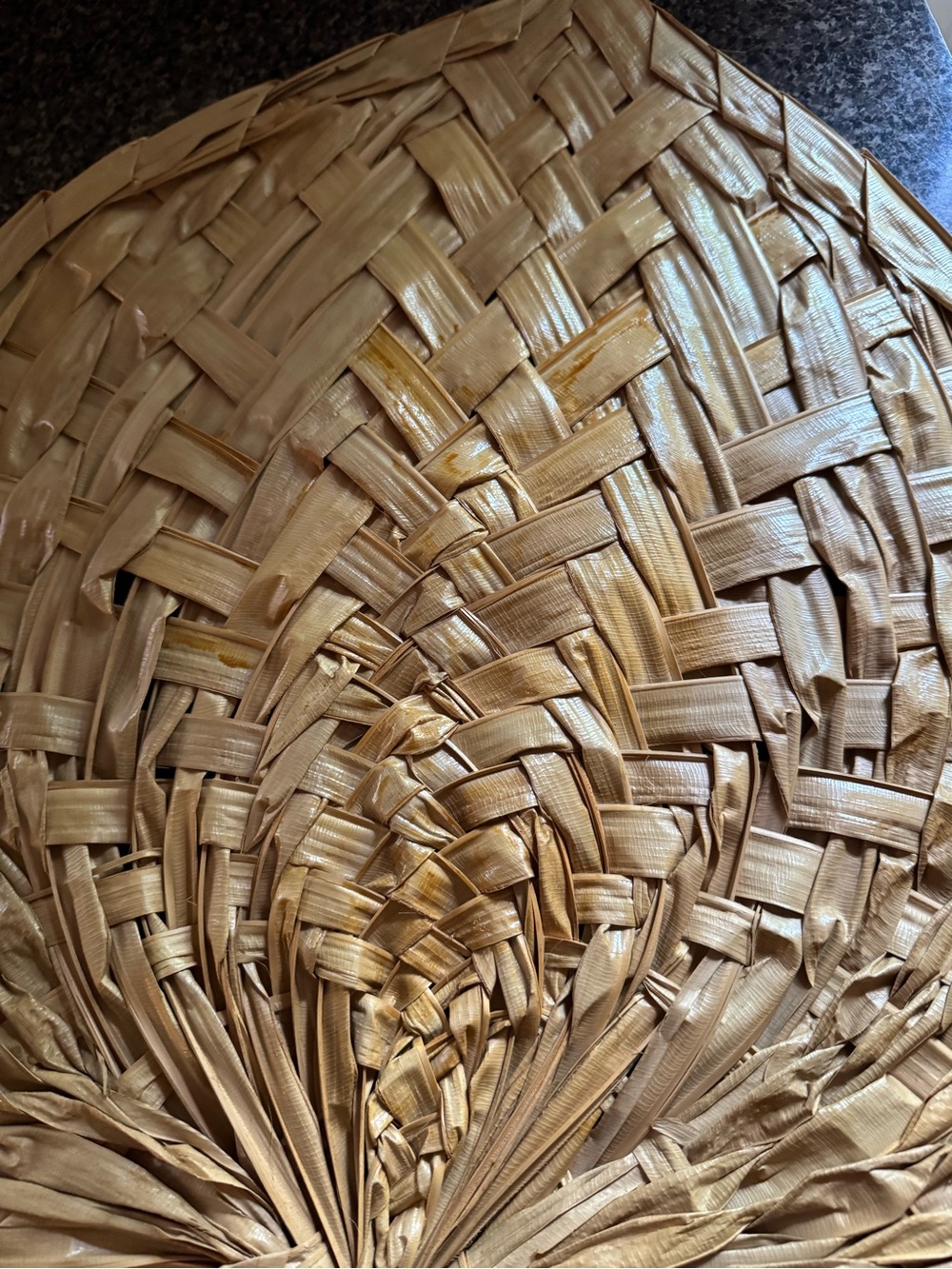 Vintage Boho Wall Hanging Set of 2 Hand Woven Straw Fans - Picture 8 of 9